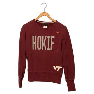Virginia Tech Hokies Pullover Sweatshirt Women's M Juniors Nike Vintage Old Worn